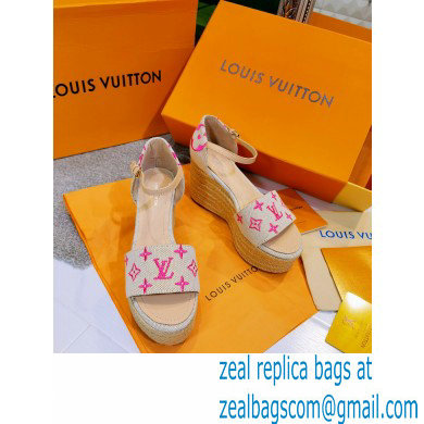 Louis Vuitton Monogram canvas StarboardWedge Sandals Ls001 2021