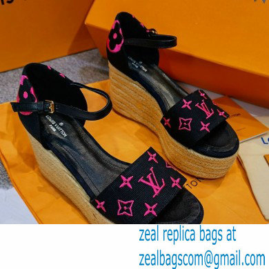 Louis Vuitton Monogram canvas StarboardWedge Sandals Ls002 2021 - Click Image to Close