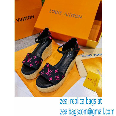 Louis Vuitton Monogram canvas StarboardWedge Sandals Ls002 2021 - Click Image to Close