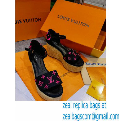 Louis Vuitton Monogram canvas StarboardWedge Sandals Ls002 2021 - Click Image to Close