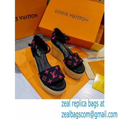Louis Vuitton Monogram canvas StarboardWedge Sandals Ls002 2021 - Click Image to Close