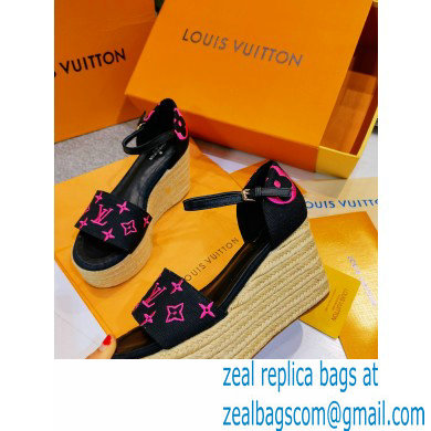 Louis Vuitton Monogram canvas StarboardWedge Sandals Ls002 2021 - Click Image to Close