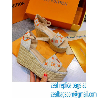 Louis Vuitton Monogram canvas StarboardWedge Sandals Ls003 2021 - Click Image to Close