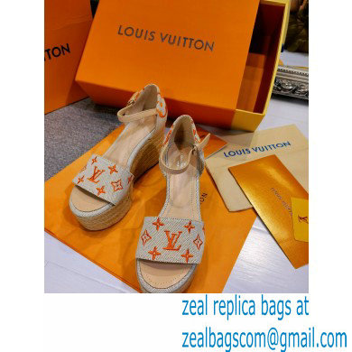 Louis Vuitton Monogram canvas StarboardWedge Sandals Ls003 2021 - Click Image to Close