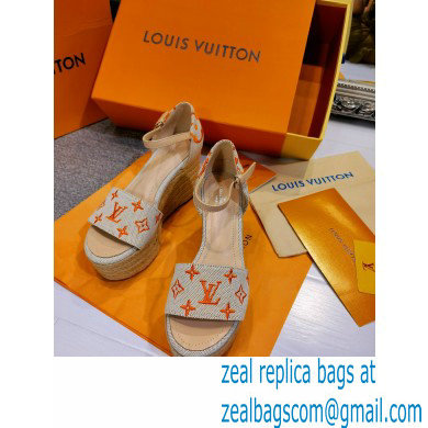 Louis Vuitton Monogram canvas StarboardWedge Sandals Ls003 2021