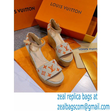 Louis Vuitton Monogram canvas StarboardWedge Sandals Ls003 2021