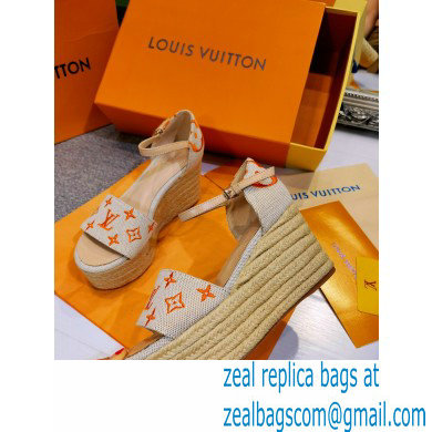 Louis Vuitton Monogram canvas StarboardWedge Sandals Ls003 2021 - Click Image to Close