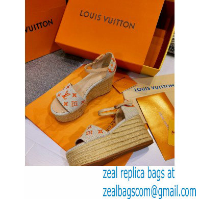 Louis Vuitton Monogram canvas StarboardWedge Sandals Ls003 2021 - Click Image to Close
