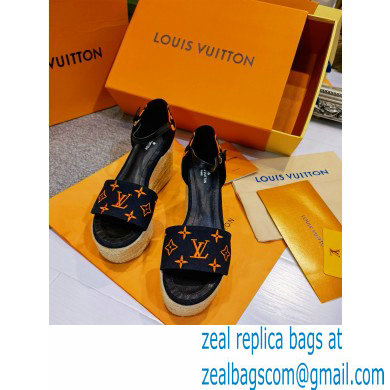 Louis Vuitton Monogram canvas StarboardWedge Sandals Ls004 2021