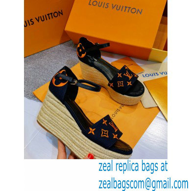 Louis Vuitton Monogram canvas StarboardWedge Sandals Ls004 2021 - Click Image to Close