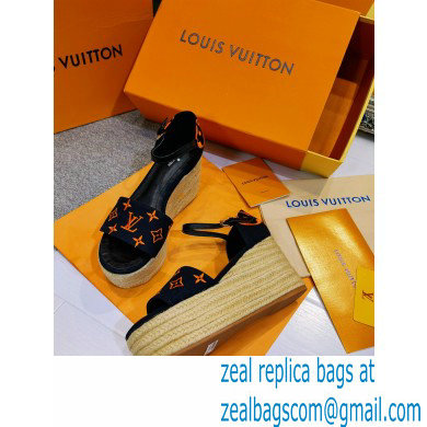 Louis Vuitton Monogram canvas StarboardWedge Sandals Ls004 2021 - Click Image to Close