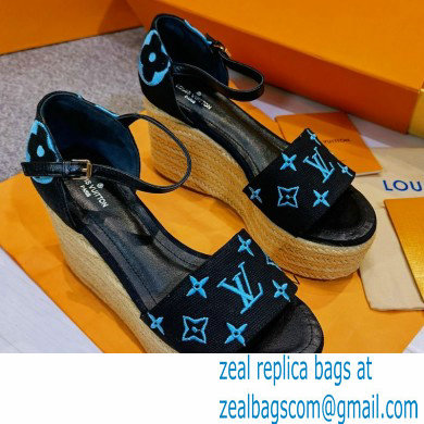 Louis Vuitton Monogram canvas StarboardWedge Sandals Ls005 2021 - Click Image to Close