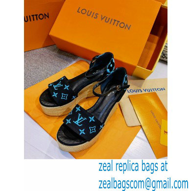 Louis Vuitton Monogram canvas StarboardWedge Sandals Ls005 2021 - Click Image to Close