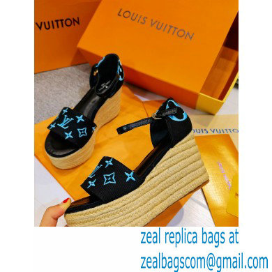 Louis Vuitton Monogram canvas StarboardWedge Sandals Ls005 2021 - Click Image to Close