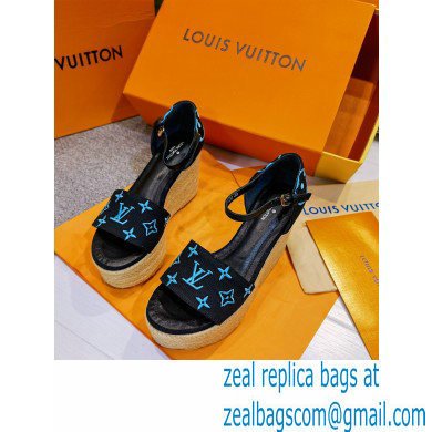 Louis Vuitton Monogram canvas StarboardWedge Sandals Ls005 2021 - Click Image to Close