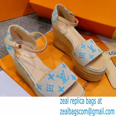 Louis Vuitton Monogram canvas StarboardWedge Sandals Ls006 2021 - Click Image to Close