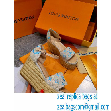 Louis Vuitton Monogram canvas StarboardWedge Sandals Ls006 2021 - Click Image to Close