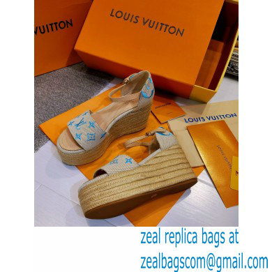 Louis Vuitton Monogram canvas StarboardWedge Sandals Ls006 2021 - Click Image to Close