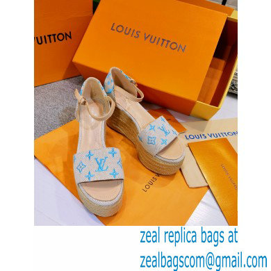 Louis Vuitton Monogram canvas StarboardWedge Sandals Ls006 2021 - Click Image to Close