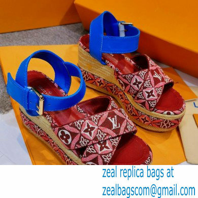 Louis Vuitton Monogram canvas StarboardWedge Sandals Ls008 2021 - Click Image to Close