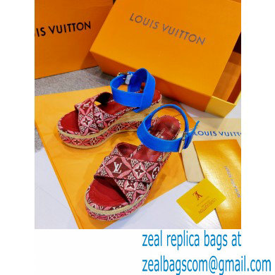 Louis Vuitton Monogram canvas StarboardWedge Sandals Ls008 2021