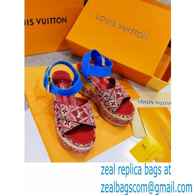 Louis Vuitton Monogram canvas StarboardWedge Sandals Ls008 2021