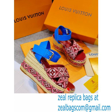 Louis Vuitton Monogram canvas StarboardWedge Sandals Ls008 2021 - Click Image to Close