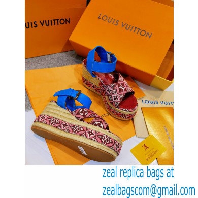 Louis Vuitton Monogram canvas StarboardWedge Sandals Ls008 2021 - Click Image to Close