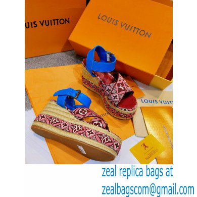 Louis Vuitton Monogram canvas StarboardWedge Sandals Ls008 2021