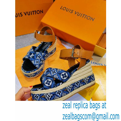 Louis Vuitton Monogram canvas StarboardWedge Sandals Ls010 2021