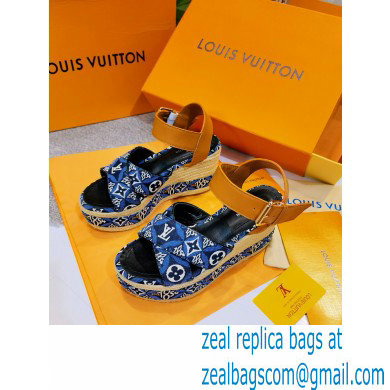 Louis Vuitton Monogram canvas StarboardWedge Sandals Ls010 2021 - Click Image to Close