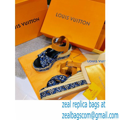 Louis Vuitton Monogram canvas StarboardWedge Sandals Ls010 2021 - Click Image to Close