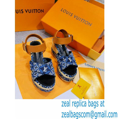 Louis Vuitton Monogram canvas StarboardWedge Sandals Ls010 2021 - Click Image to Close