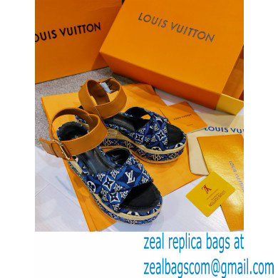 Louis Vuitton Monogram canvas StarboardWedge Sandals Ls010 2021 - Click Image to Close