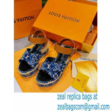 Louis Vuitton Monogram canvas StarboardWedge Sandals Ls010 2021