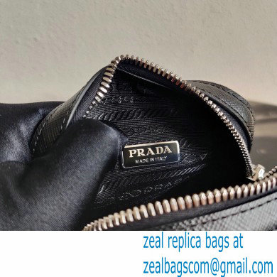 Prada Brushed leather shoulder bag 1BH183 BLACK 2021 - Click Image to Close