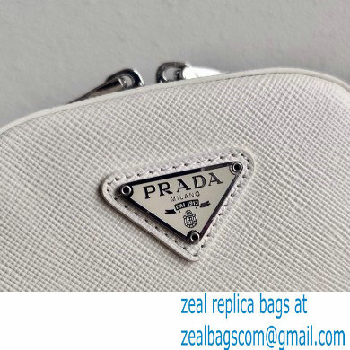 Prada Brushed leather shoulder bag 1BH183 white 2021