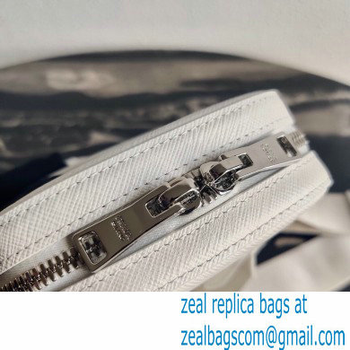 Prada Brushed leather shoulder bag 1BH183 white 2021 - Click Image to Close