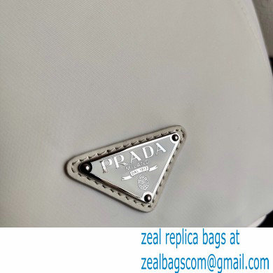 Prada Re-Nylon and leather backpack white 2021 - Click Image to Close