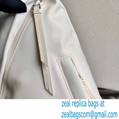 Prada Re-Nylon and leather backpack white 2021