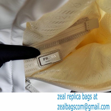 Prada Re-Nylon and leather backpack white 2021