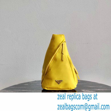 Prada Re-Nylon and leather backpack yellow 2021 - Click Image to Close