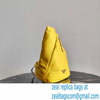 Prada Re-Nylon and leather backpack yellow 2021