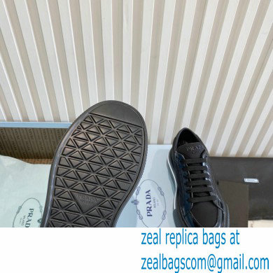 Prada Sheepskin Lining Platform Sneakers in Black P05 2021
