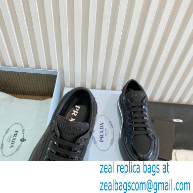Prada Sheepskin Lining Platform Sneakers in Black P05 2021