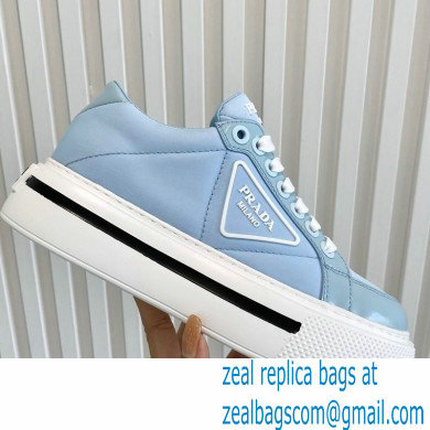 Prada Sheepskin Lining Platform Sneakers in Blue P03 2021