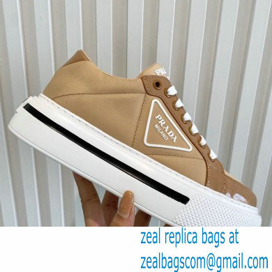 Prada Sheepskin Lining Platform Sneakers in Brown P04 2021