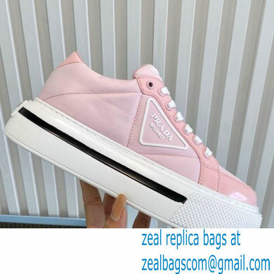 Prada Sheepskin Lining Platform Sneakers in Pink P02 2021