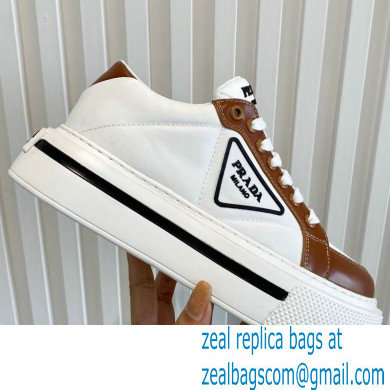 Prada Sheepskin Lining Platform Sneakers in White P06 2021
