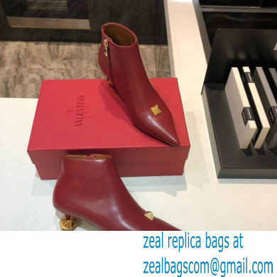 VALENTINO GARAVANI HEEL 4.5CM Roman Stud bootie Red 2021 02 - Click Image to Close